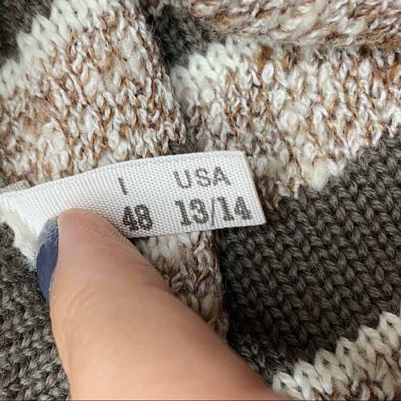 Vintage Lord & Taylor Collared 1/2 Button Brown Striped Sweater Made in Italy - Picture 6 of 7